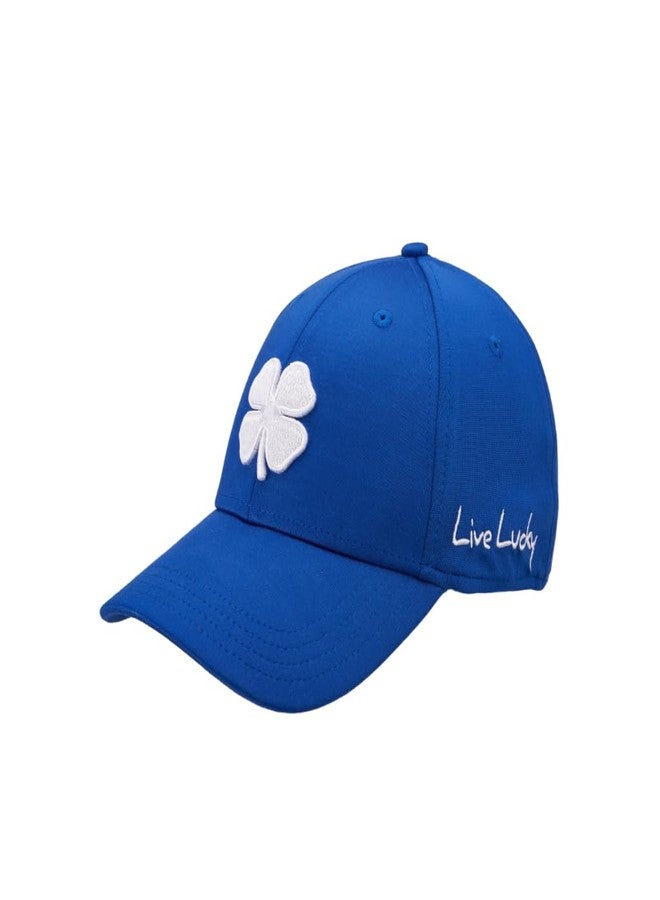 Black Clover Standard Premium 154 Hat, Royal Hat/3D White Clover - Image 3